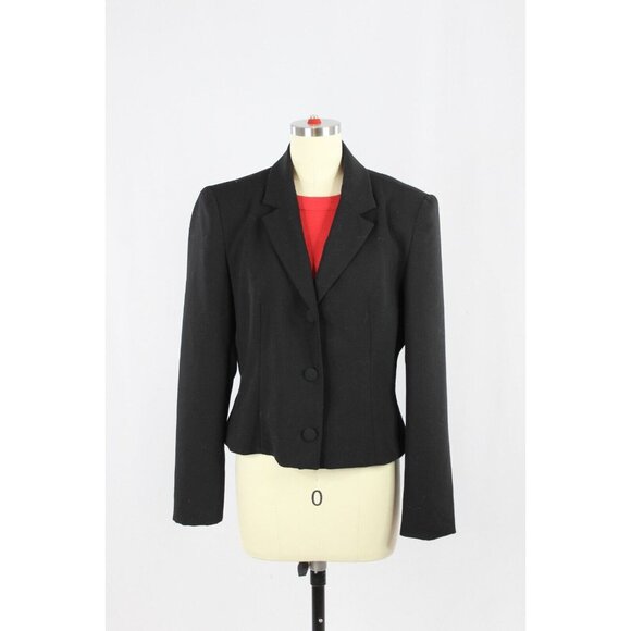 ZARA Black Oversized Single Breasted Cropped Blazer Suit Jacket, Size L - Picture 1 of 12